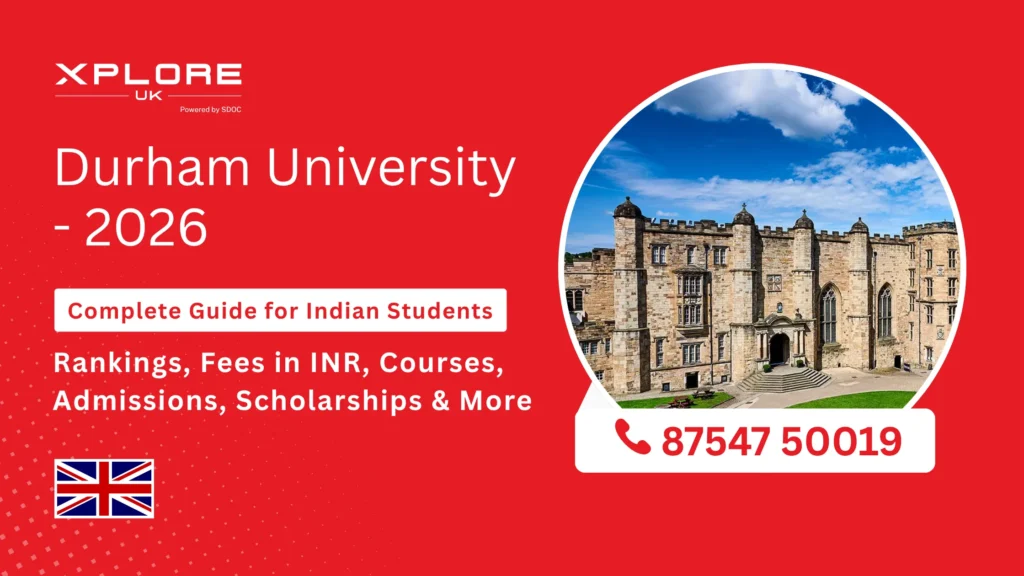 Durham University historic campus buildings and cathedral view in Durham UK