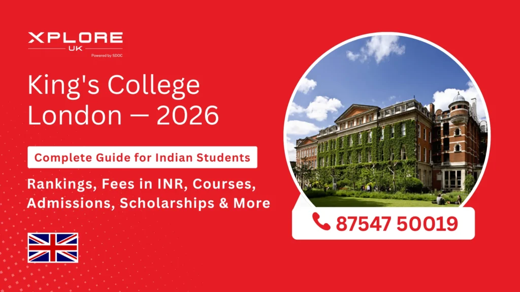 King’s College London campus building along the River Thames in London