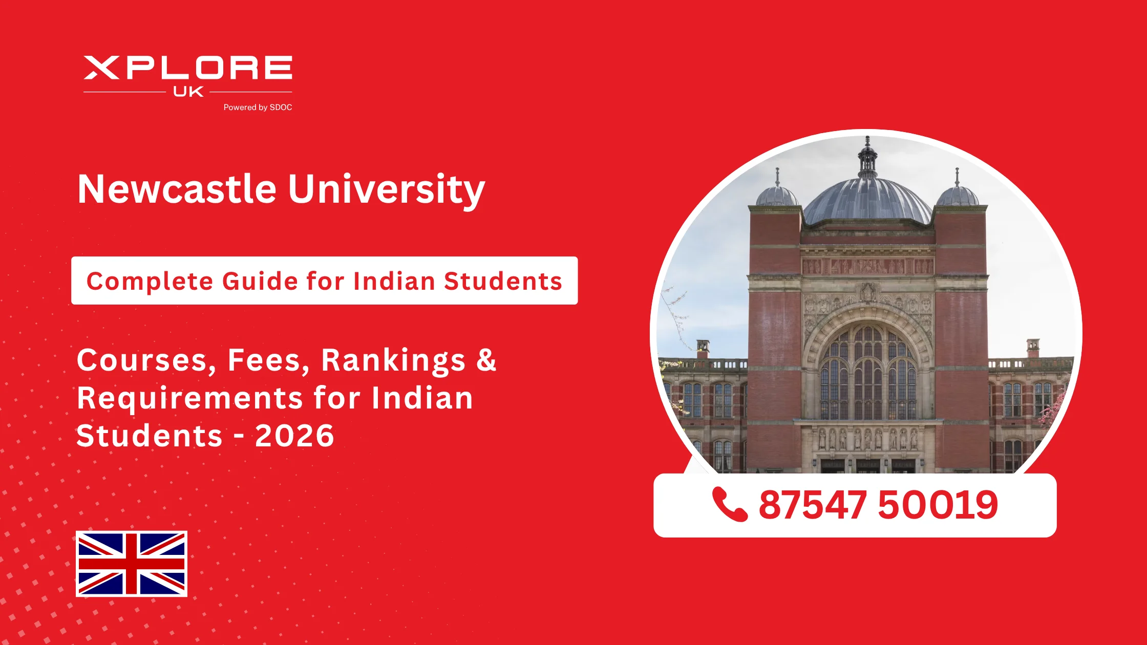 Newcastle University campus building in the UK