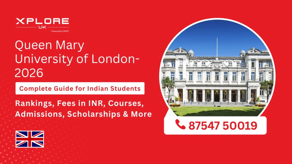 Queen Mary University of London campus buildings and student area in London UK