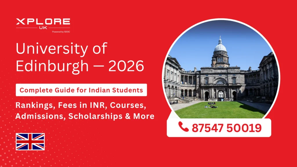 University of Edinburgh historic campus buildings and skyline in Edinburgh Scotland