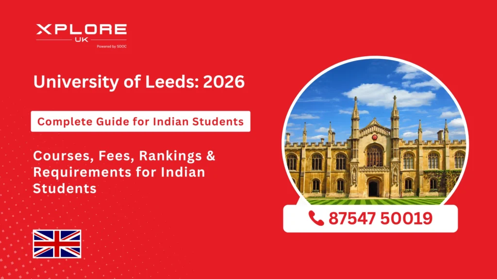 University of Leeds campus building view in UK