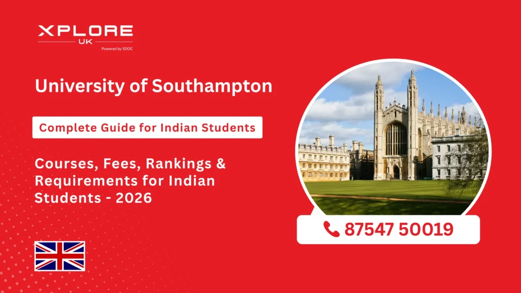 University of Southampton campus building and facilities for international students in the UK